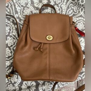 Coach tan small backpack